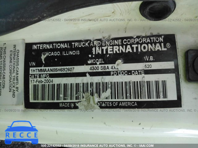 2005 INTERNATIONAL 4000 4300 1HTMMAAN85H692607 image 9
