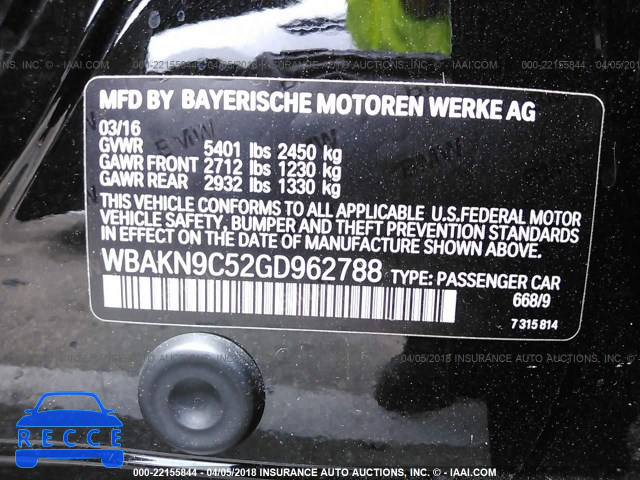 2016 BMW 550 I WBAKN9C52GD962788 зображення 8