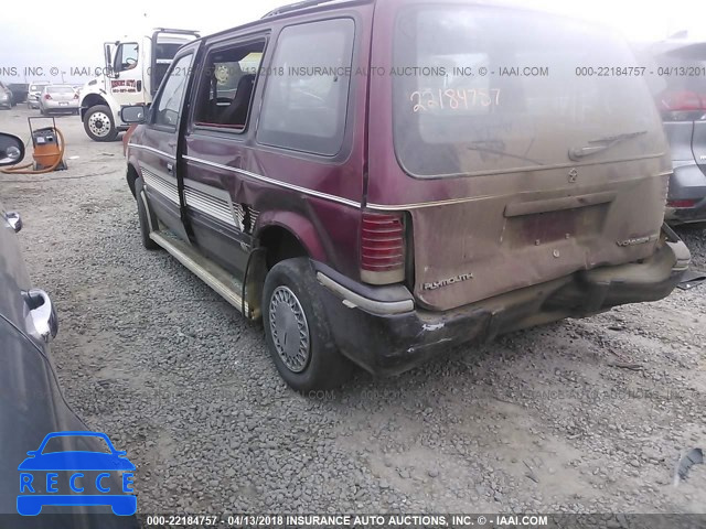 1991 PLYMOUTH VOYAGER SE 2P4GH4533MR143324 image 2