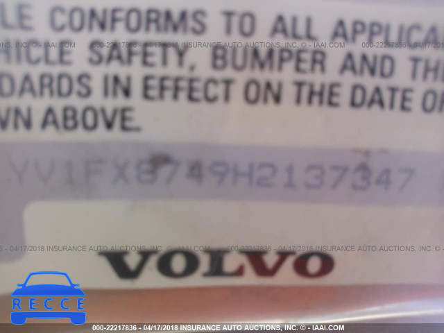 1987 VOLVO 740 GLE YV1FX8749H2137347 Bild 8