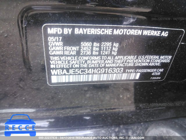 2017 BMW 540 I WBAJE5C34HG916303 зображення 8