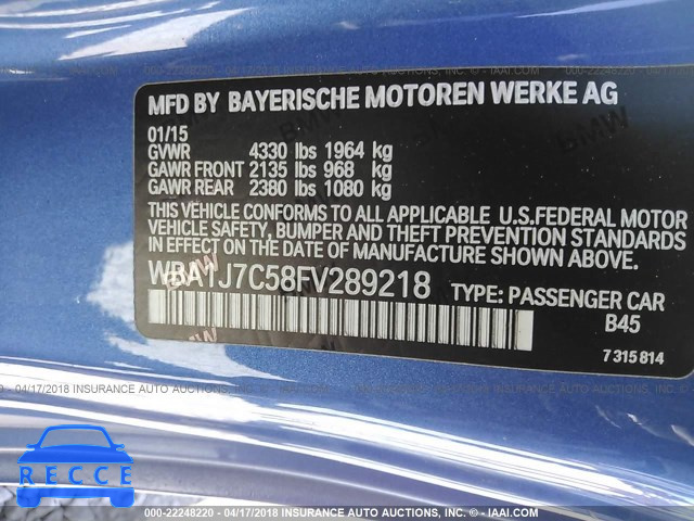 2015 BMW M235I WBA1J7C58FV289218 image 8