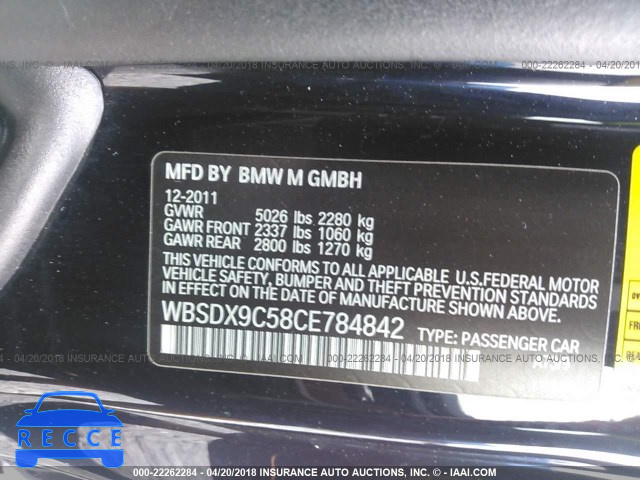 2012 BMW M3 WBSDX9C58CE784842 Bild 8