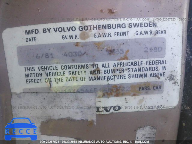 1981 VOLVO 244 YV1AX4546B1683722 image 8
