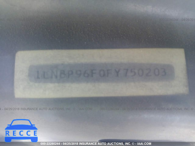 1985 LINCOLN TOWN CAR 1LNBP96F0FY750203 image 8