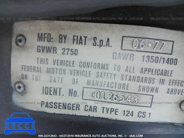 1978 FIAT 124 124CS10126543 Bild 8