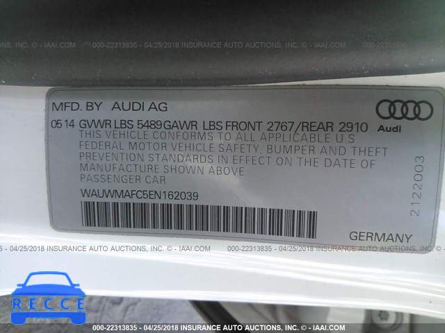 2014 AUDI A7 PREMIUM PLUS WAUWMAFC5EN162039 image 8