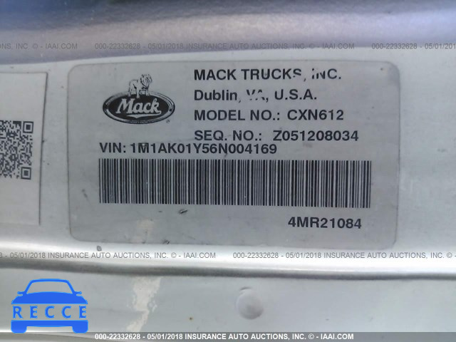 2006 MACK 600 CXN600 1M1AK01Y56N004169 зображення 9