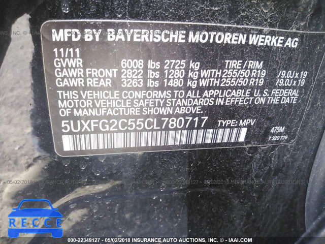 2012 BMW X6 XDRIVE35I 5UXFG2C55CL780717 image 8