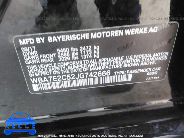 2018 BMW 740 I WBA7E2C52JG742666 image 8