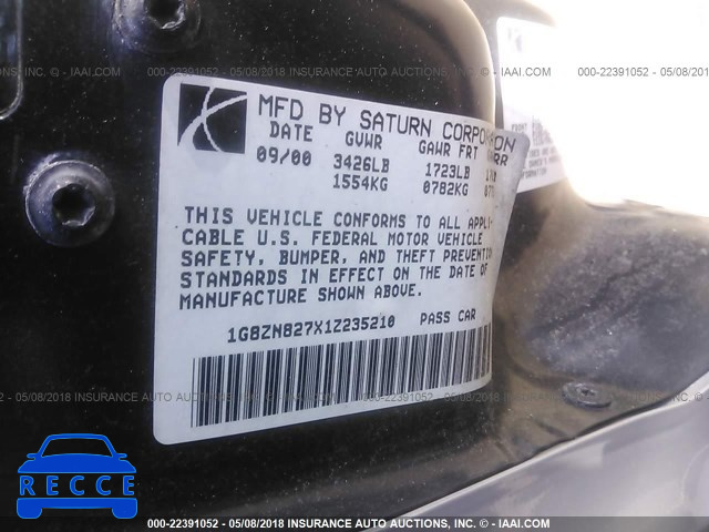 2001 SATURN SW2 1G8ZN827X1Z235210 Bild 8