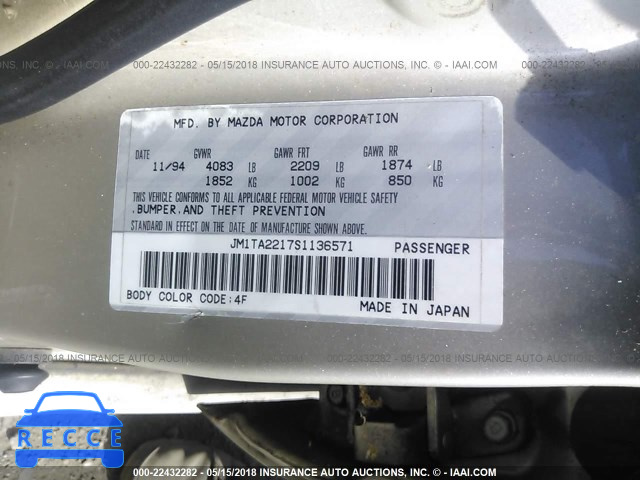 1995 MAZDA MILLENIA JM1TA2217S1136571 image 8