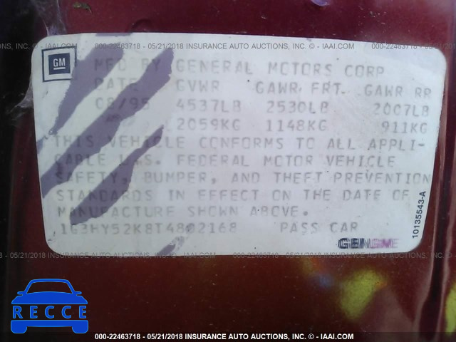 1996 OLDSMOBILE LSS 1G3HY52K8T4802168 image 8
