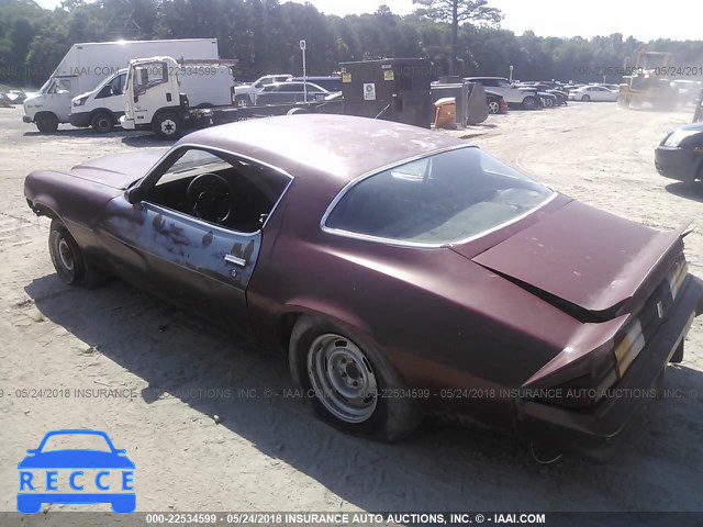 1979 CHEVROLET CAMARO 1087G9L643557 image 2