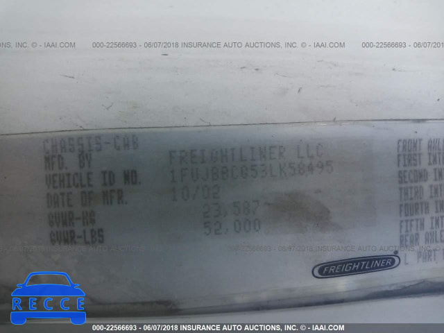 2003 FREIGHTLINER ST120 ST120 1FUJBBCG53LK58495 image 9