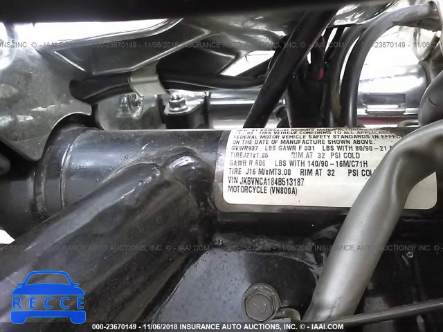 2004 KAWASAKI VN800 JKBVNCA184B513187 зображення 9