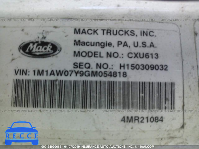 2016 MACK CXU613 CXU600 1M1AW07Y9GM054818 image 8