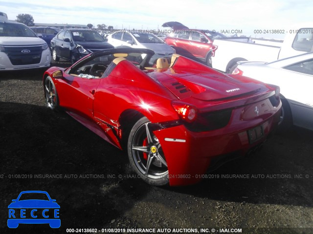 2013 FERRARI 458 SPIDER ZFF68NHA5D0190723 image 2