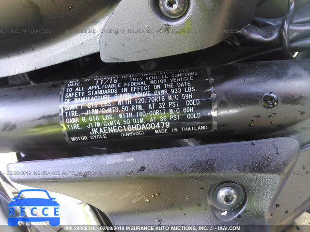 2017 KAWASAKI EN650 C JKAENEC16HDA00479 image 9