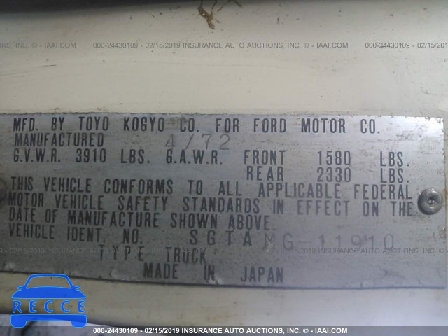 1972 FORD COURIER SGTAMG11910 image 7