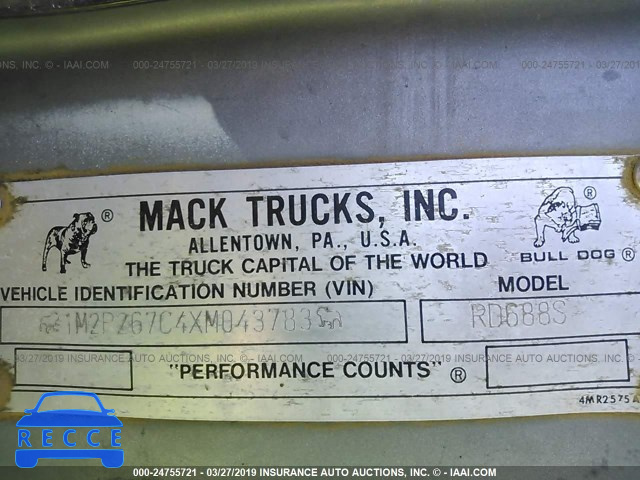 1999 MACK RD688S RD600 1M2P267C4XM043783 Bild 8