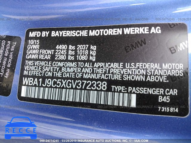 2016 BMW M235XI WBA1J9C5XGV372338 зображення 7