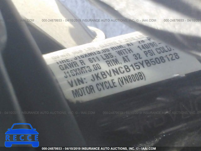 2000 KAWASAKI VN800 B JKBVNCB15YB508128 зображення 9