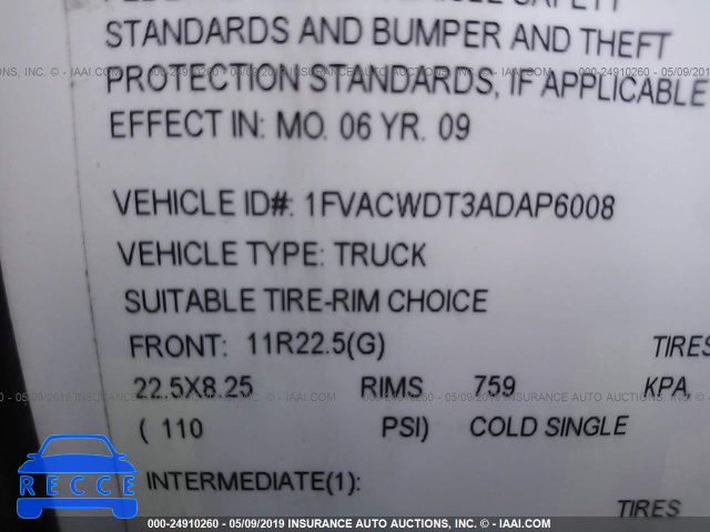 2010 FREIGHTLINER M2 106 MEDIUM DUTY 1FVACWDT3ADAP6008 image 8