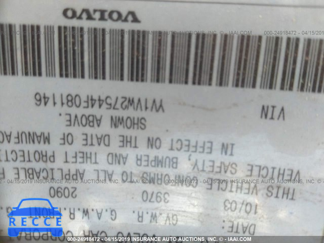 2004 VOLVO V40 1.9T YV1VW27544F081146 image 7