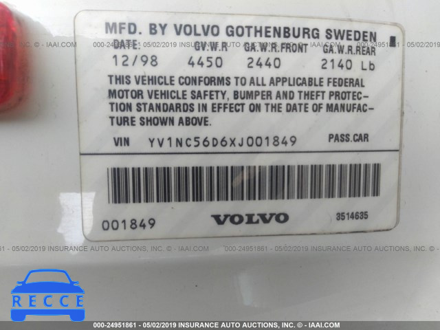1999 VOLVO C70 TURBO YV1NC56D6XJ001849 image 8