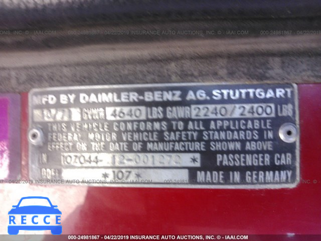 1972 MERCEDES BENZ OTHER 10704412001272 Bild 8