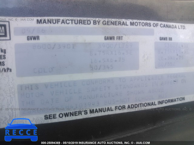 1987 CHEVROLET G30 2GAGG35K5H4103993 image 8