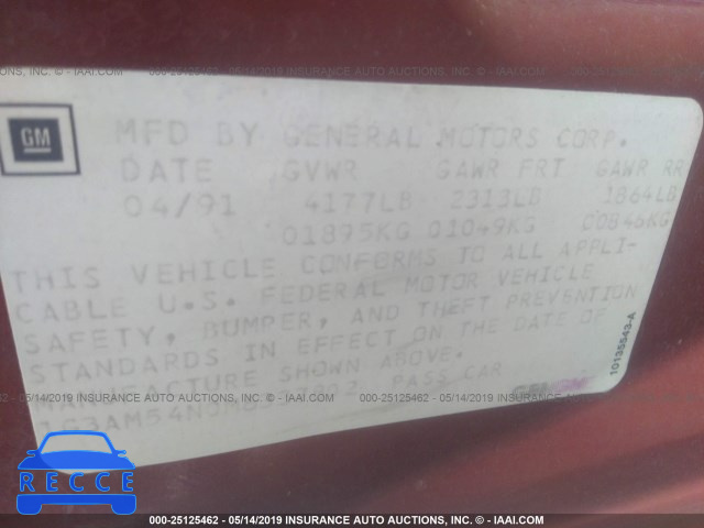 1991 OLDSMOBILE CUTLASS CIERA SL 1G3AM54N0M6337802 image 8