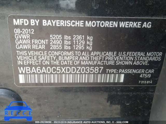 2013 BMW 640 I WBA6A0C5XDDZ03587 image 8