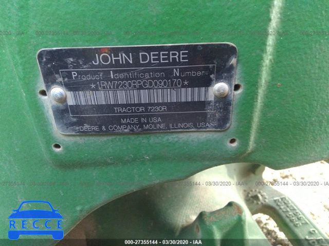 2016 JOHN DEERE TRACTOR 1RW7230RPGD090170 Bild 8