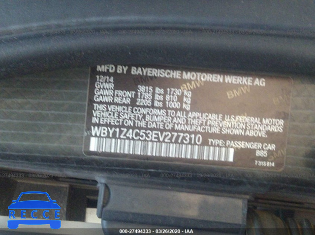 2014 BMW I3 REX WBY1Z4C53EV277310 image 8
