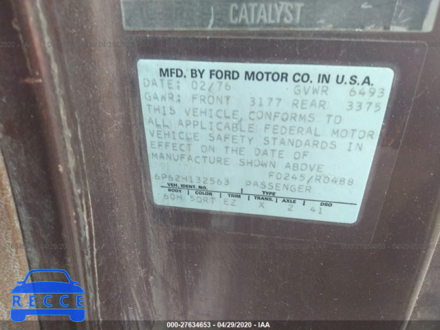 1976 FORD LTD 6P62H132563 image 8