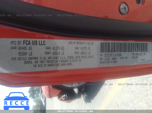 2020 DODGE CHALLENGER R/T 2C3CDZBT1LH123288 Bild 8
