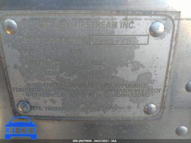 1975 AIRSTREAM SOVEREIGN  131A5J3353 image 8