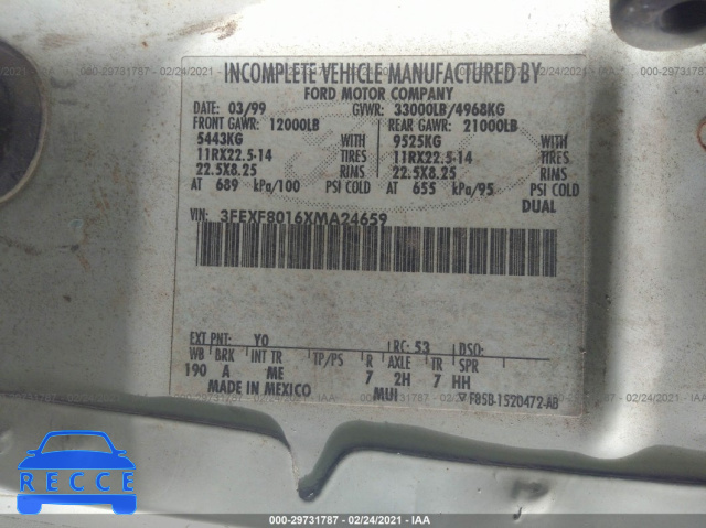 1999 FORD F800  3FEXF8016XMA24659 image 8