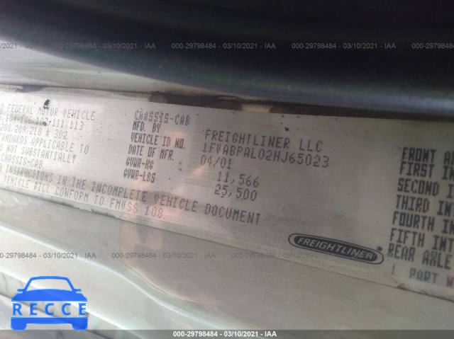 2002 FREIGHTLINER MEDIUM CONVENTIONAL FL60 1FVABPAL02HJ65023 image 8
