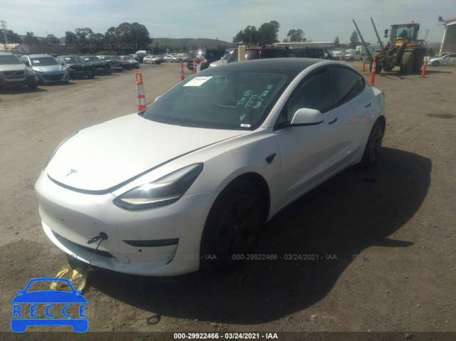 2021 TESLA MODEL 3 STANDARD RANGE PLUS 5YJ3E1EA8MF877834 зображення 1