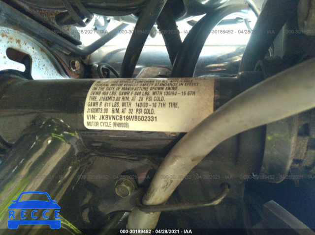 1998 KAWASAKI VN800 B JKBVNCB19WB502331 зображення 9