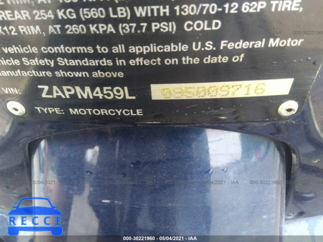 2009 VESPA GTS 250 ZAPM459L095009716 image 9