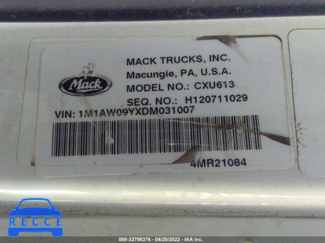 2013 MACK CXU613 CXU600 1M1AW09YXDM031007 Bild 8