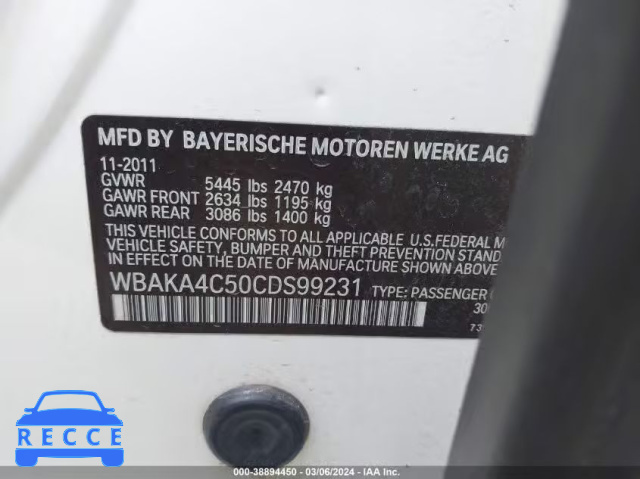 2012 BMW 740I WBAKA4C50CDS99231 image 8