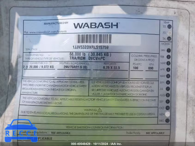 2024 WABASH NATIONAL CORP WABASH NATIONAL CORP 1JJV532DXRL515759 image 8