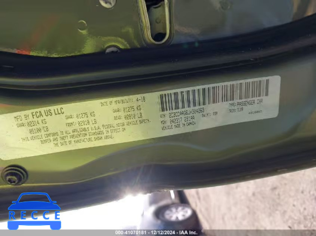 2018 CHRYSLER 300 TOURING L 2C3CCAAG6JH304263 image 8