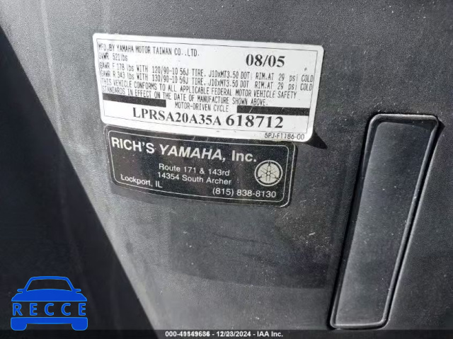 2005 YAMAHA YW50 AP ZUMA LPRSA20A35A618712 image 9