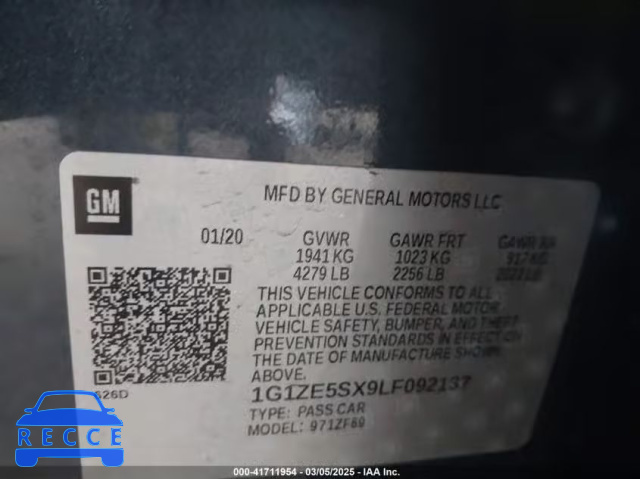 2020 CHEVROLET MALIBU FWD PREMIER 1G1ZE5SX9LF092137 image 8